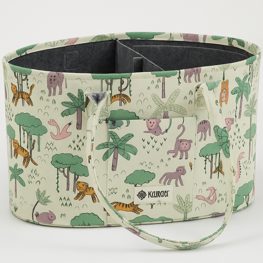 Oval Diaper Caddy Jungle Book Print Personalised Bag