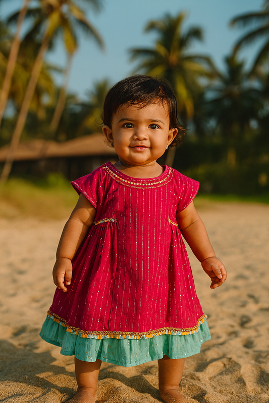 Pink Frill Frock