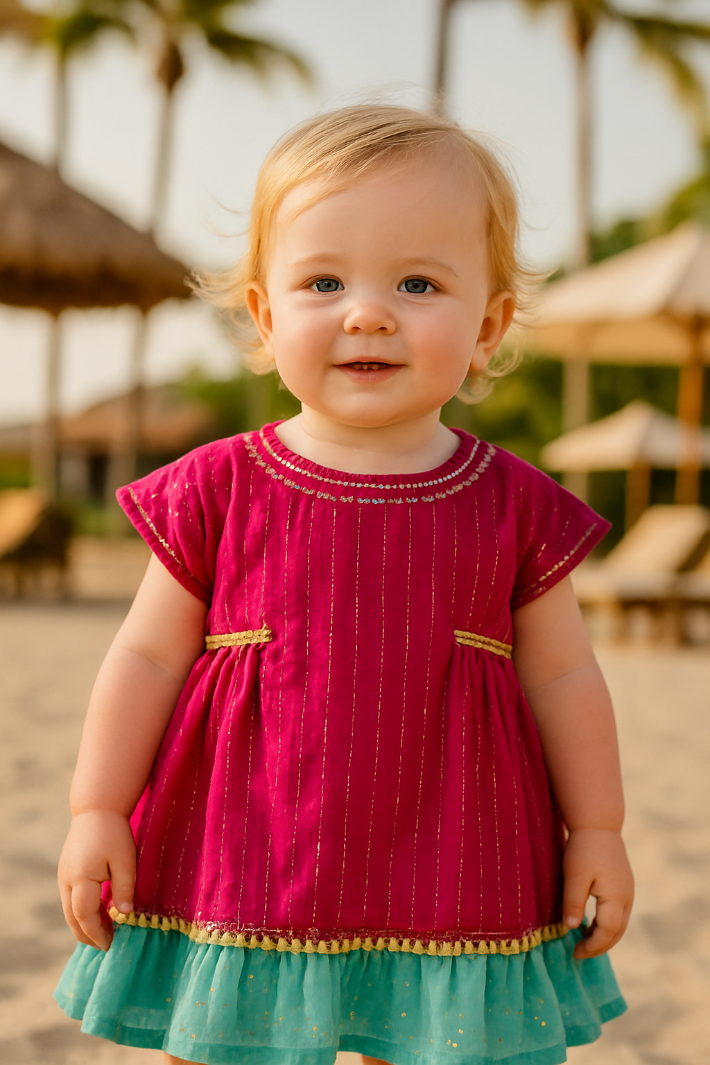 Pink Frill Frock