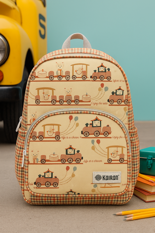 Backpack Circus Train Print Personalized Bag