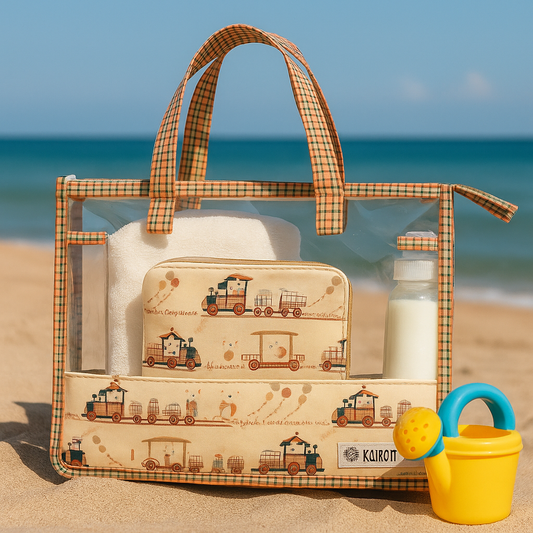 Swim/Art Circus Train Print Personalised Bag