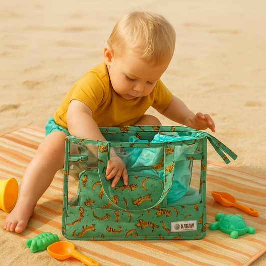 Swim/Art Little Tiger Print Personalised Bag