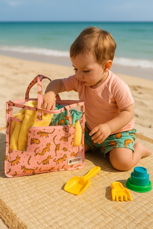Swim/Art Little Tigress Print Personalised Bag
