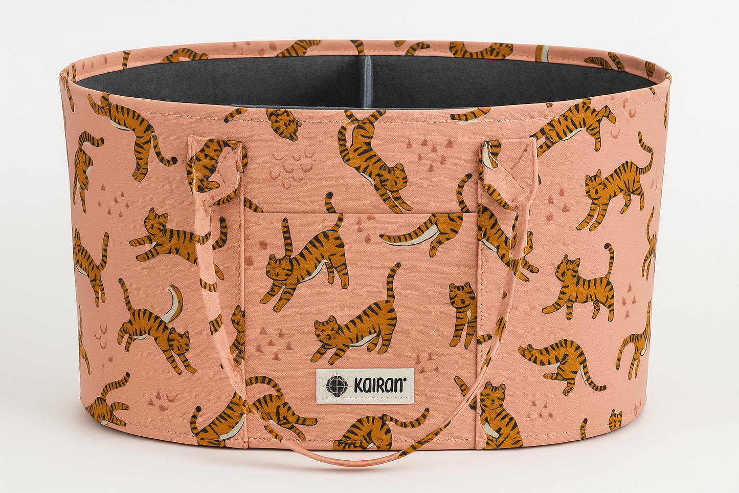 Oval Diaper Caddy Little Tigress Print Personalised Bag