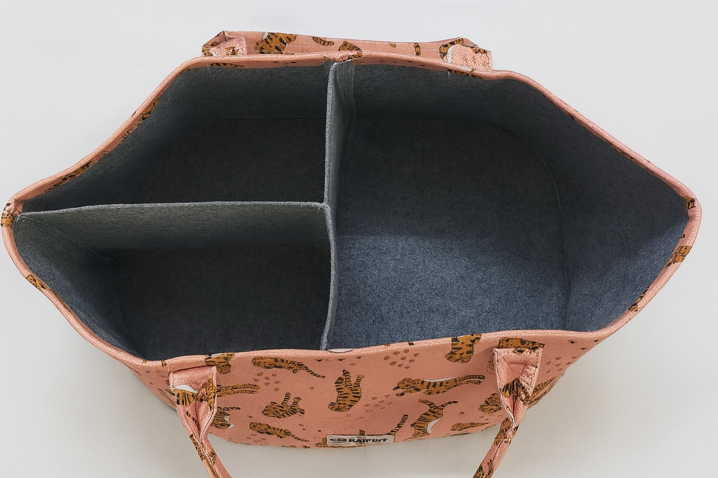 Oval Diaper Caddy Little Tigress Print Personalised Bag