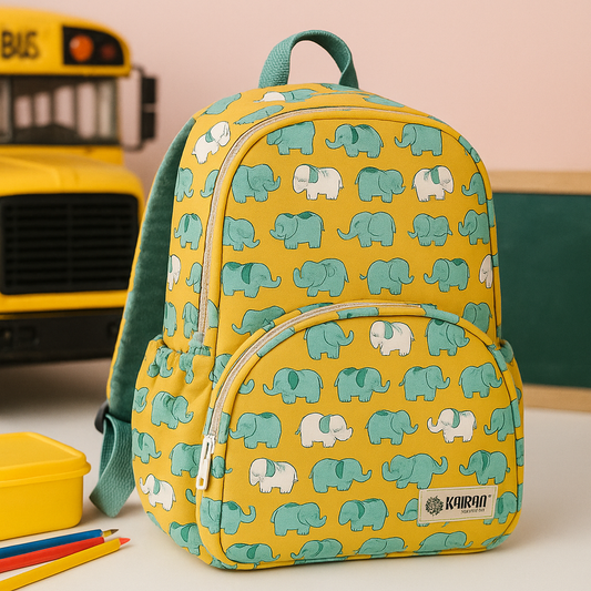 Backpack Elephants Print Personalized Bag
