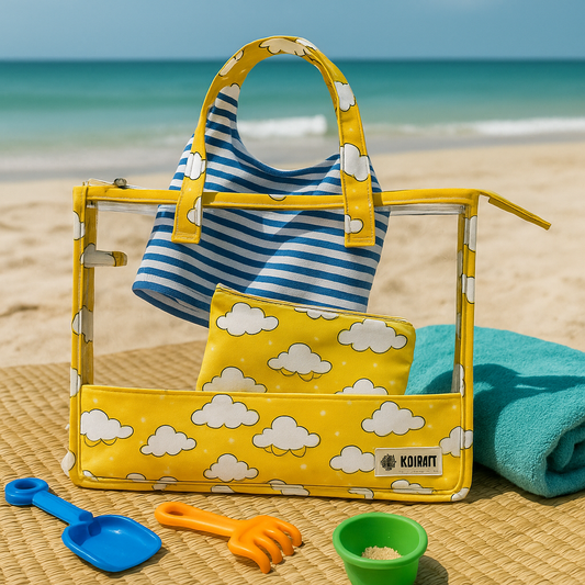 Swim/Art Clouds Print Personalised Bag