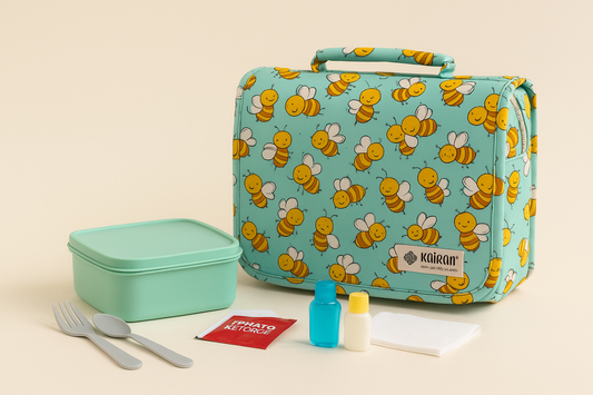 Lunch Bag Honey Bees Print Personalized Bag