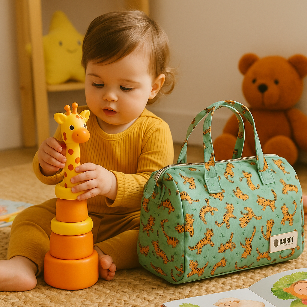 Mini Duffle/Diaper Little Tiger print Personalised Bag