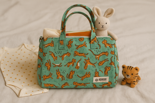Mini Duffle/Diaper Little Tiger print Personalised Bag