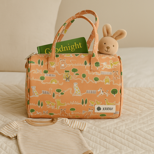 Mini Duffle/Diaper Old MacDonald print Personalised Bag