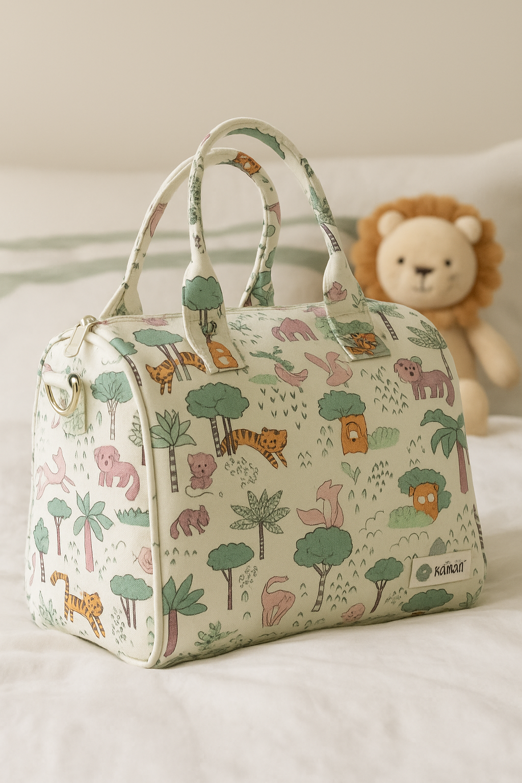 Mini Duffle/Diaper Jungle Book print Personalised Bag