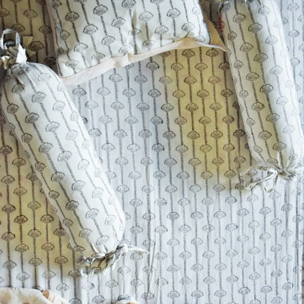 The Chirping Birds – Hand Block Print Cotton Crib Sheet