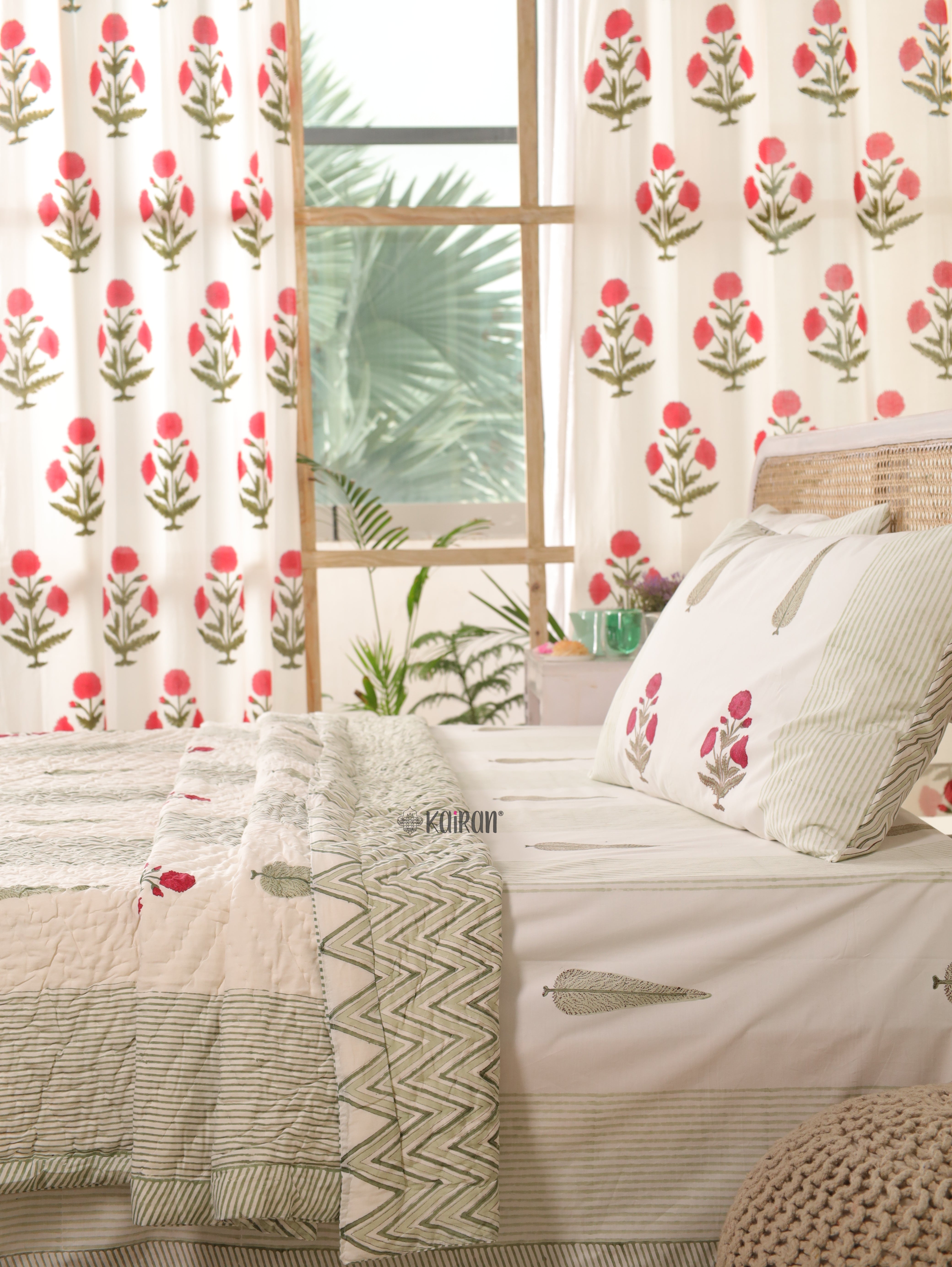 GULMARG HAND BLOCK PRINTED BEDDING SET