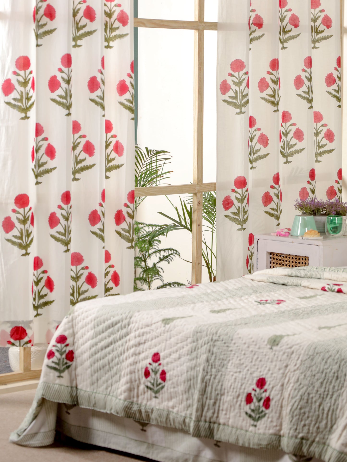 GULMARG HAND BLOCK PRINTED CURTAINS