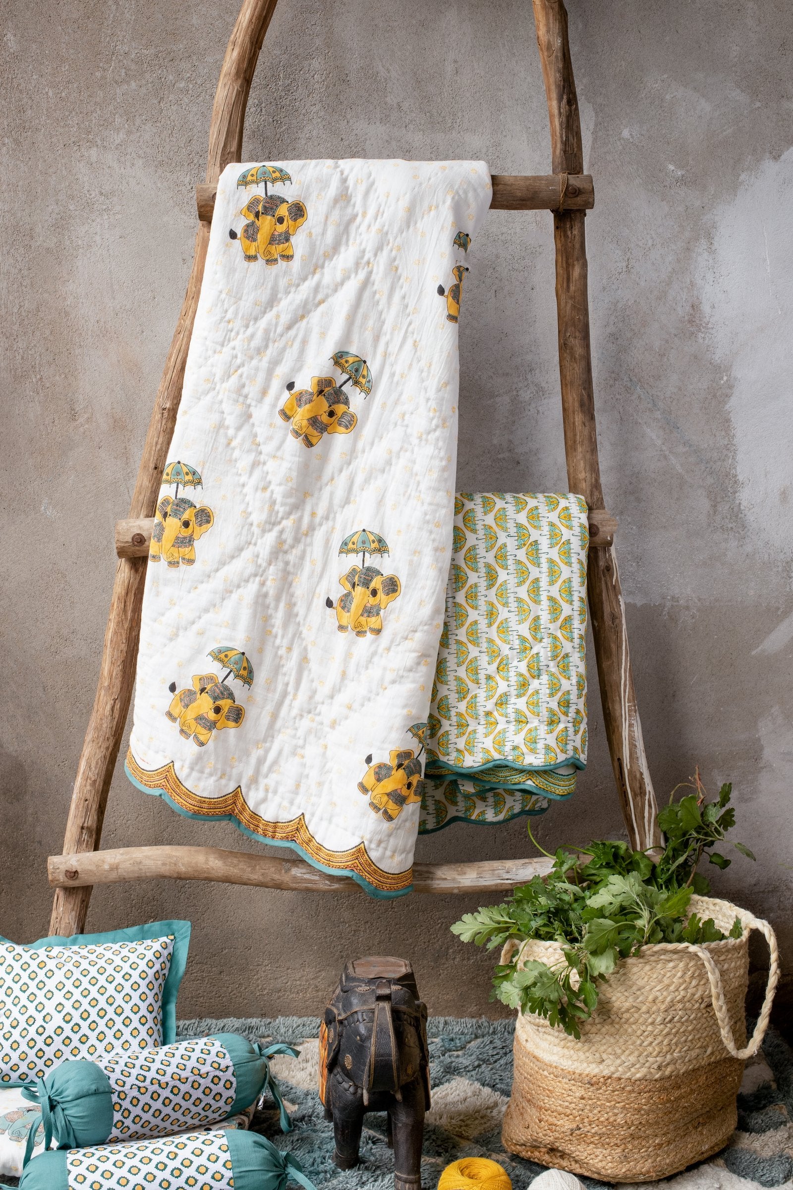 The Majestic Gaja Reversible Kids Cotton Quilt