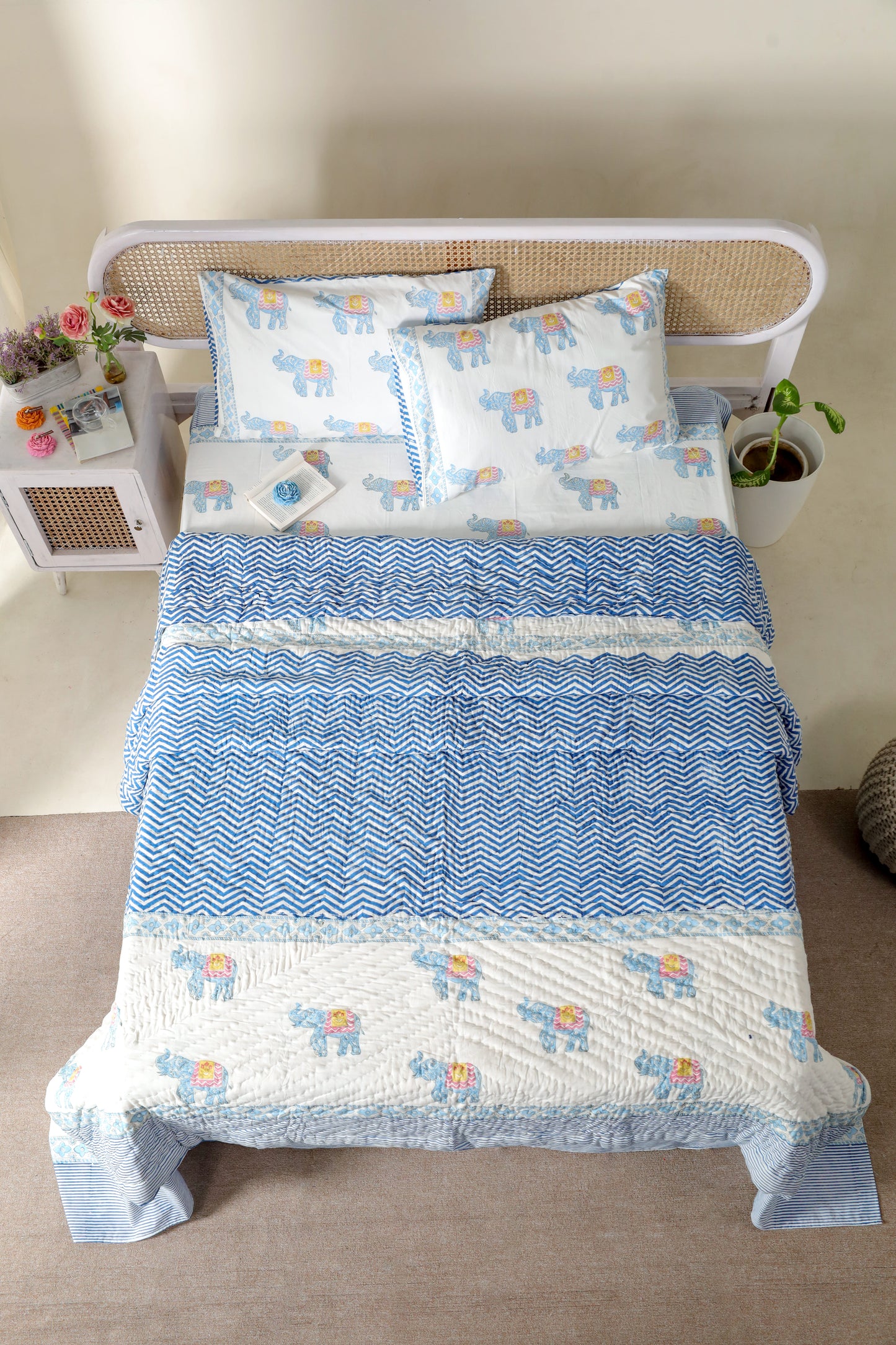 JAIPUR HAND BLOCK PRINTED BEDDING SET