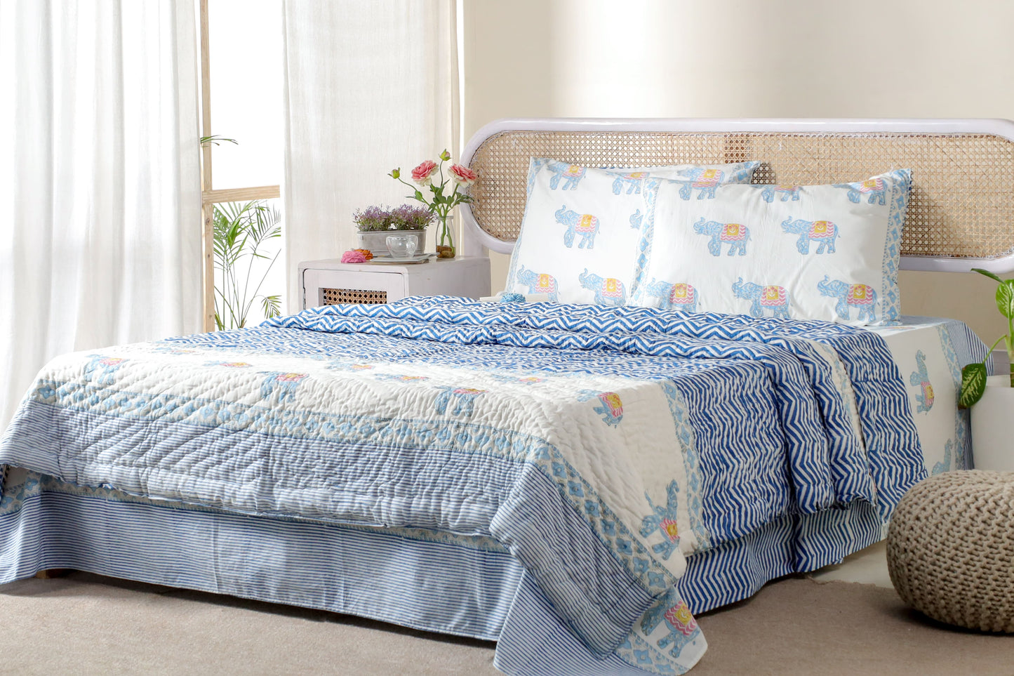 JAIPUR HAND BLOCK PRINTED BEDDING SET