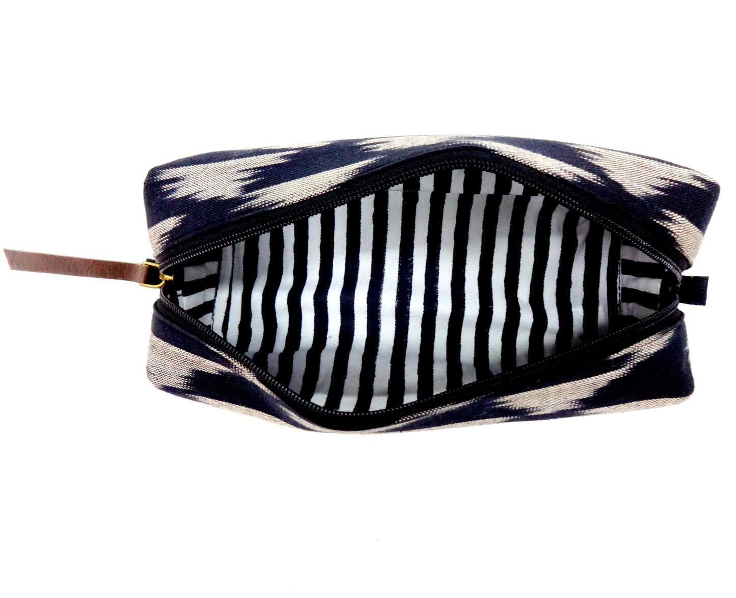 Black Ikat Handcrafted- Meraki Cotton pouch