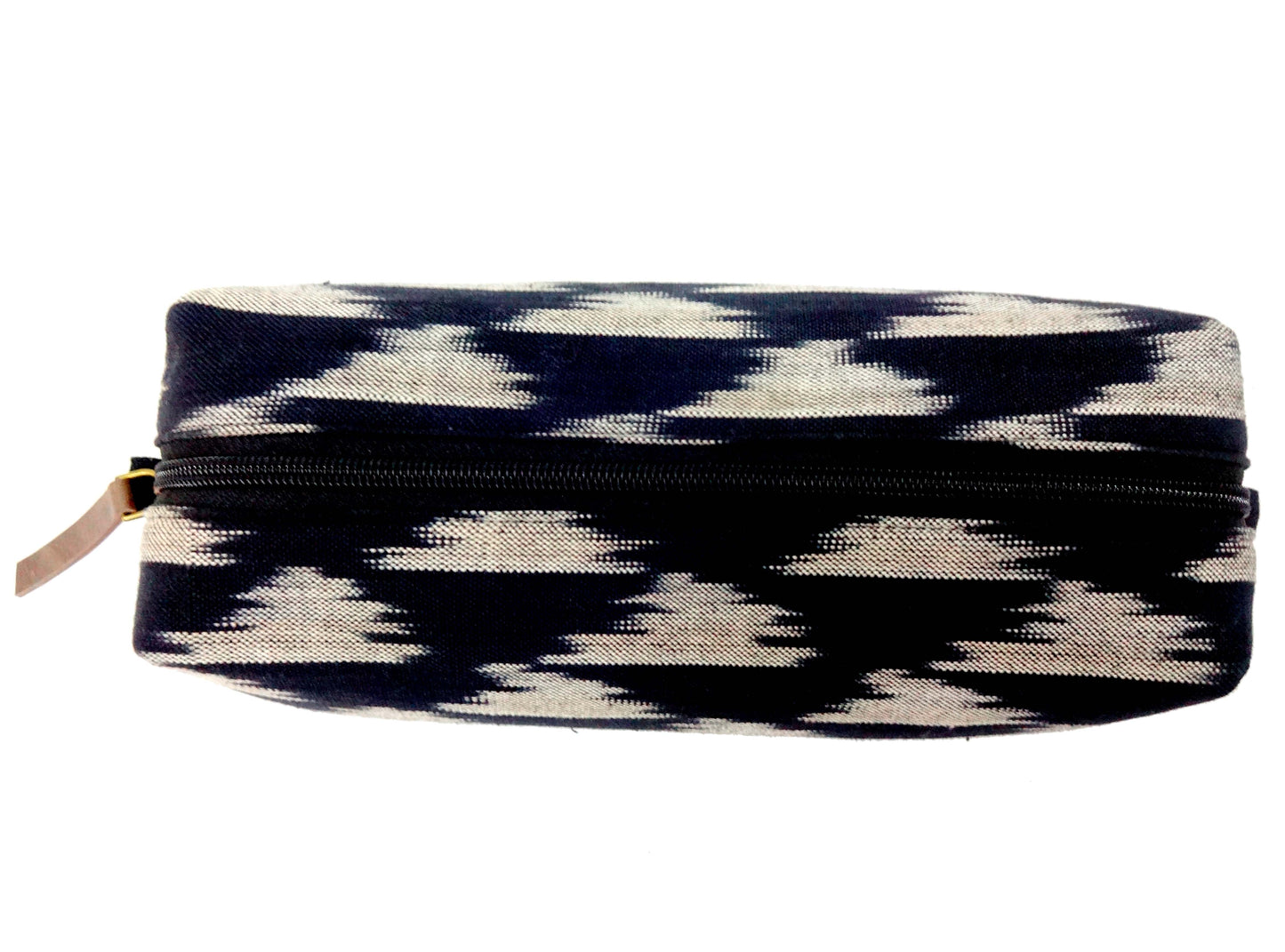 Black Ikat Handcrafted- Meraki Cotton pouch
