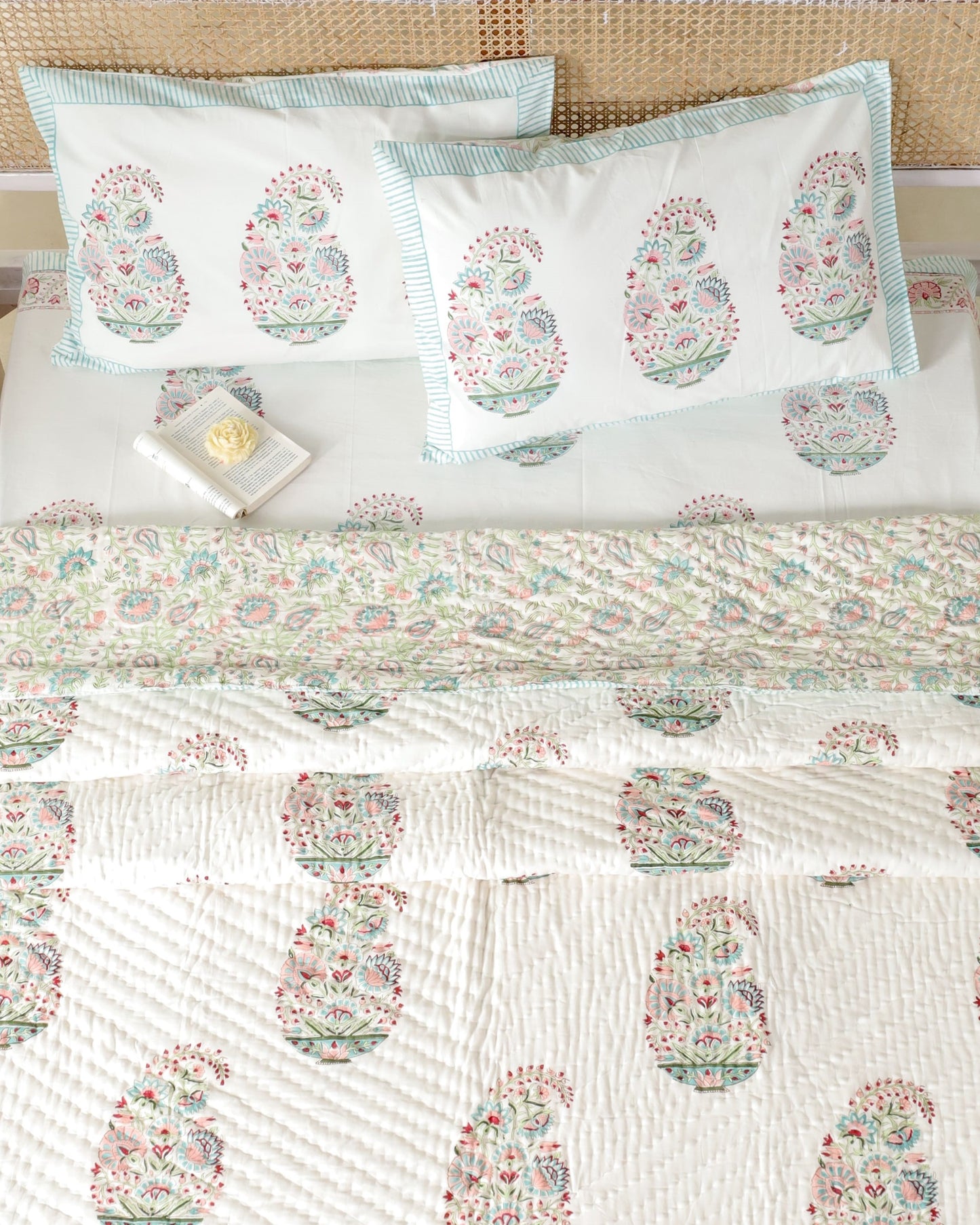 KASHMIR HAND BLOCK PRINTED BEDDING SET