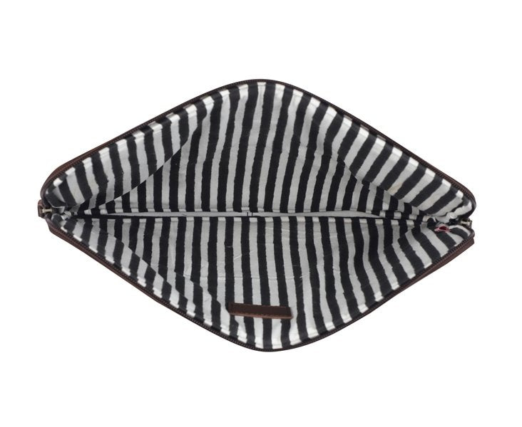 White-Grey Handcrafted- Meraki Laptop Sleeve