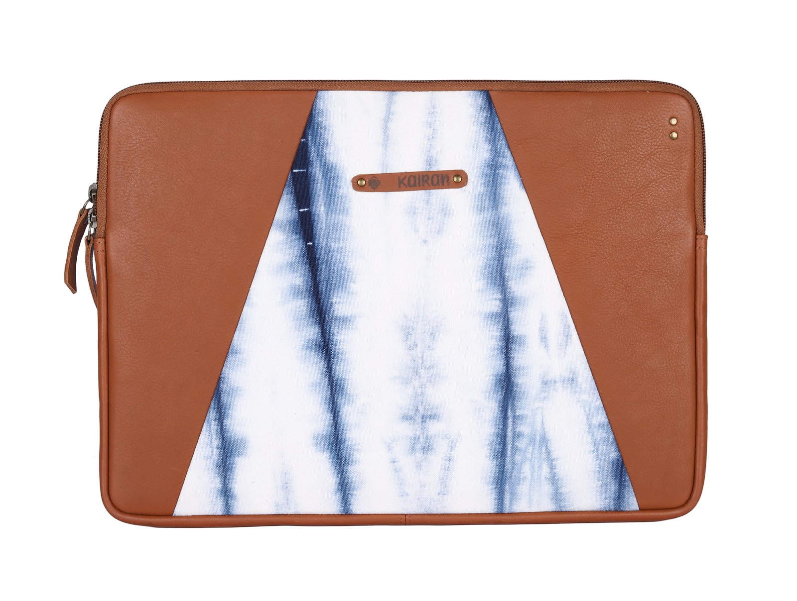 White-Blue Handcrafted- Meraki Laptop Sleeve