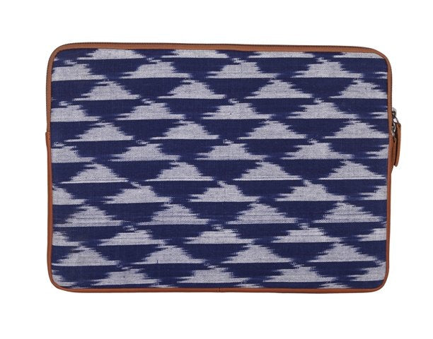 Indigo Blue-White Handcrafted- Meraki Laptop Sleeve