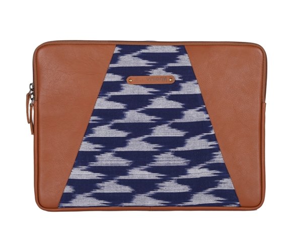 Indigo Blue-White Handcrafted- Meraki Laptop Sleeve