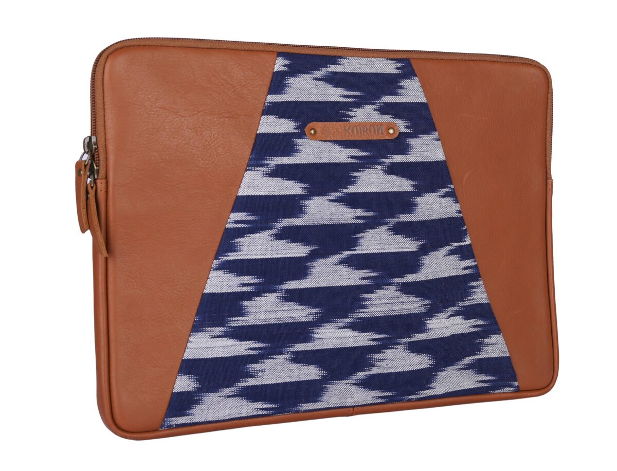 Indigo Blue-White Handcrafted- Meraki Laptop Sleeve