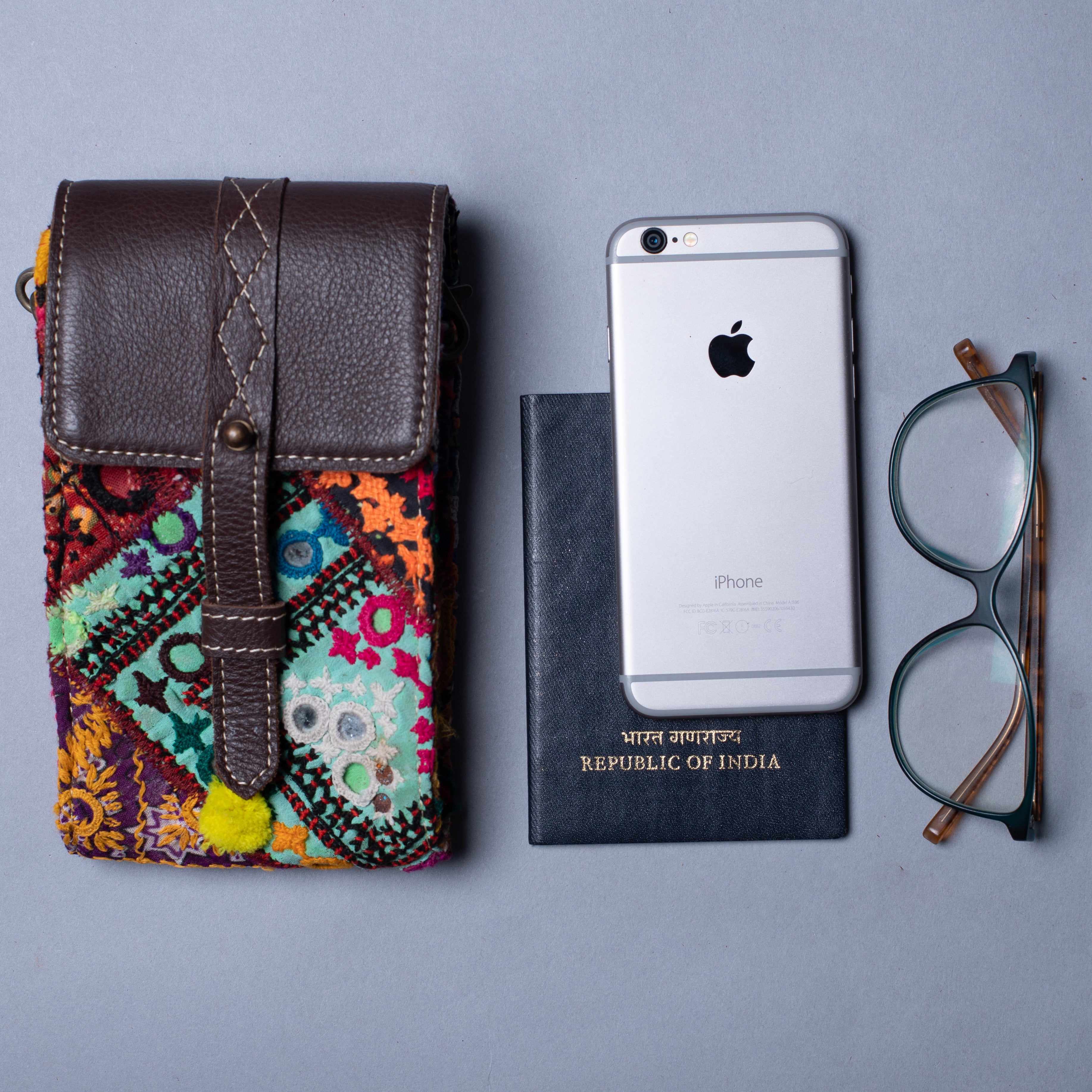 Multi colour Handcrafted-Studio Messenger Bag