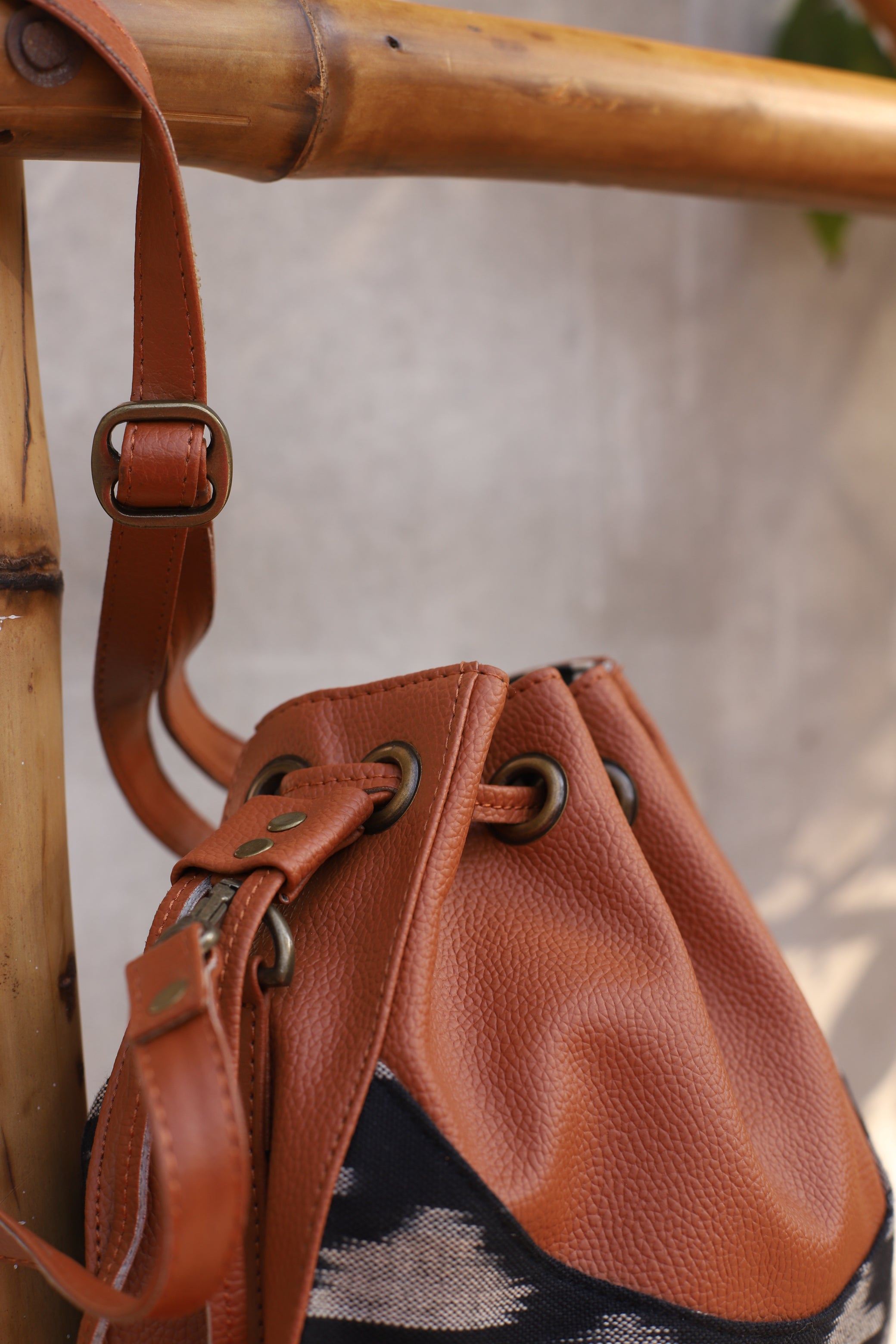 Black Ikat Handcrafted - Meraki Potali Bags