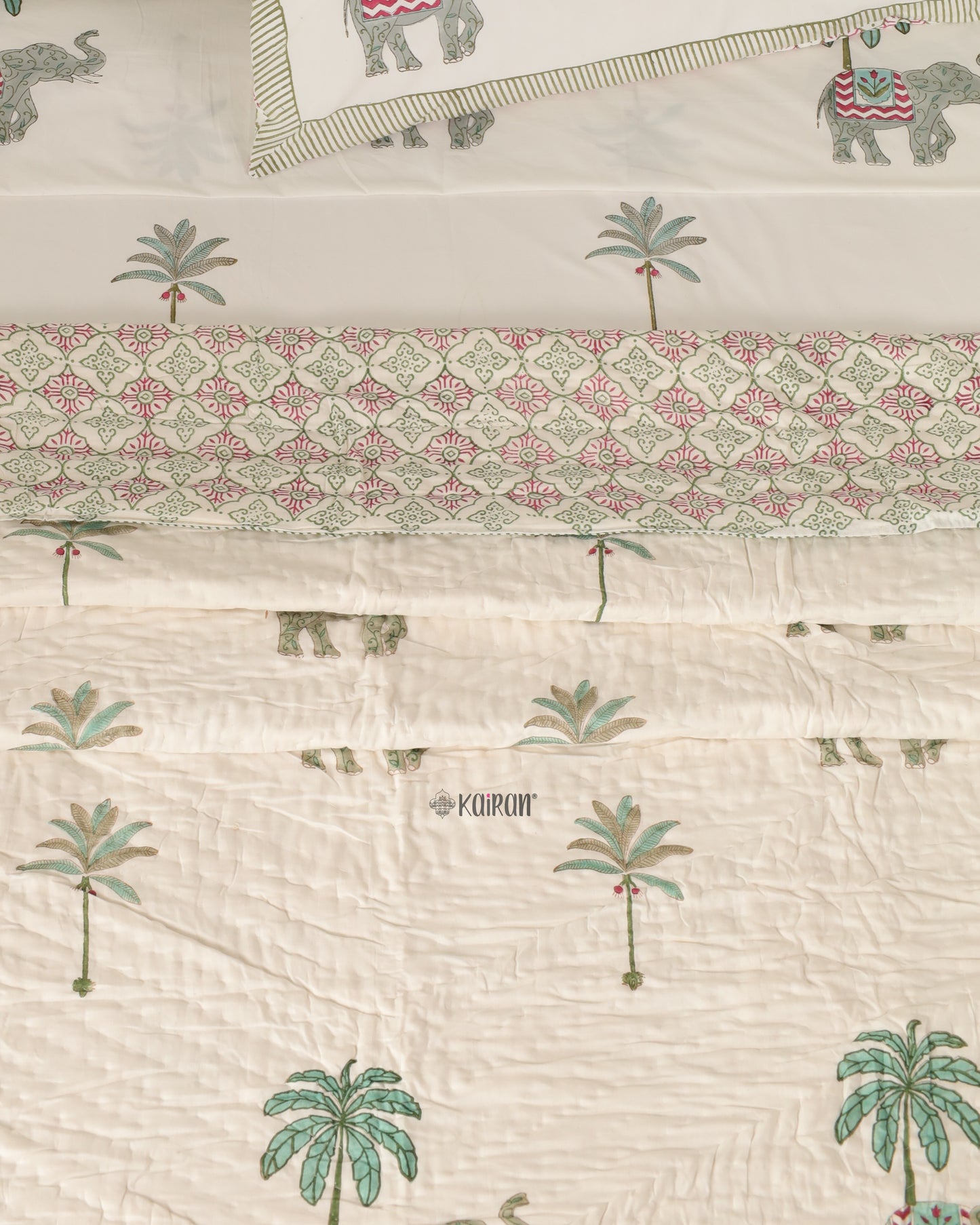 KERALA HAND BLOCK PRINTED QUILT