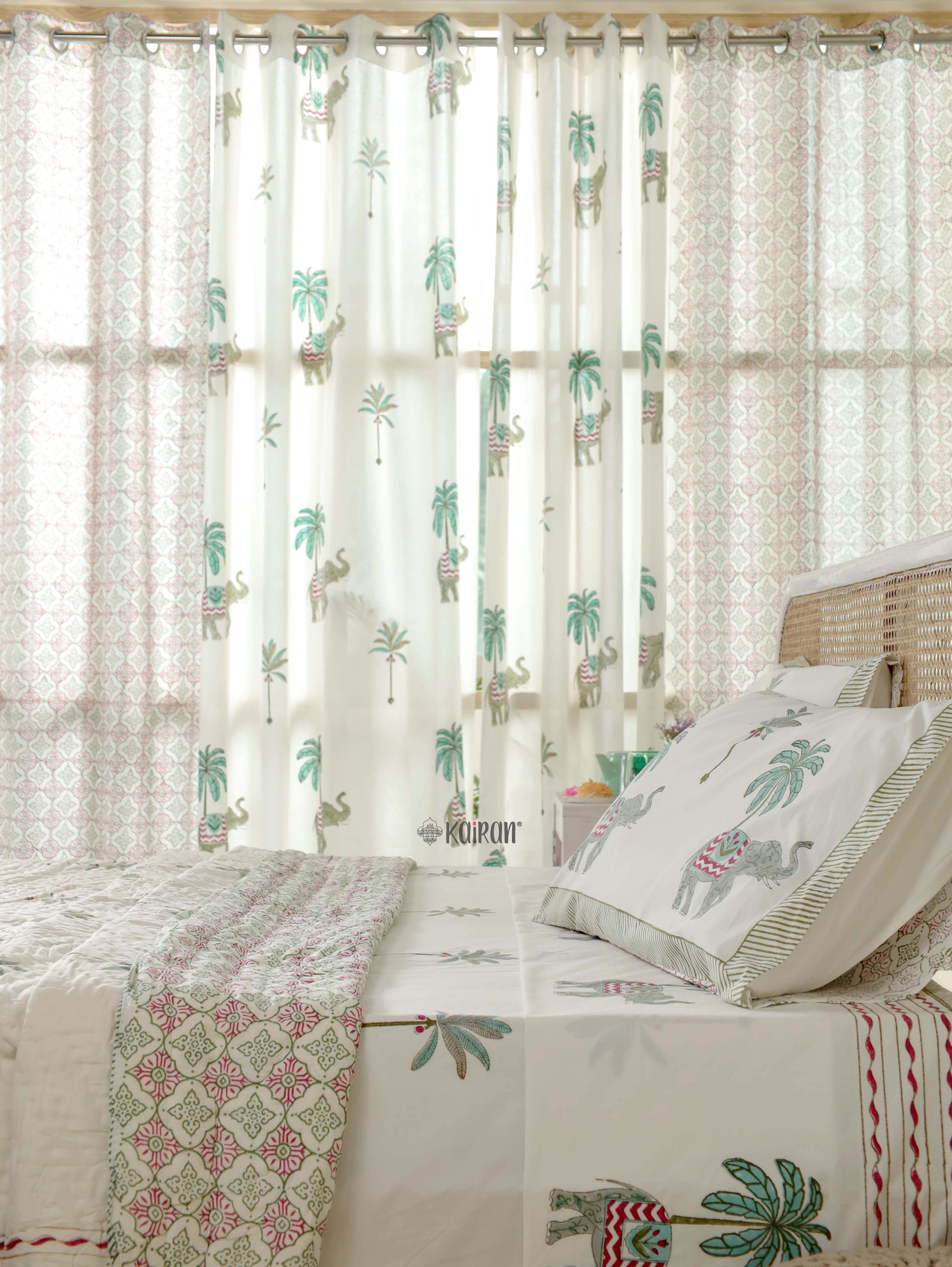 KERALA HAND BLOCK PRINTED QUILT