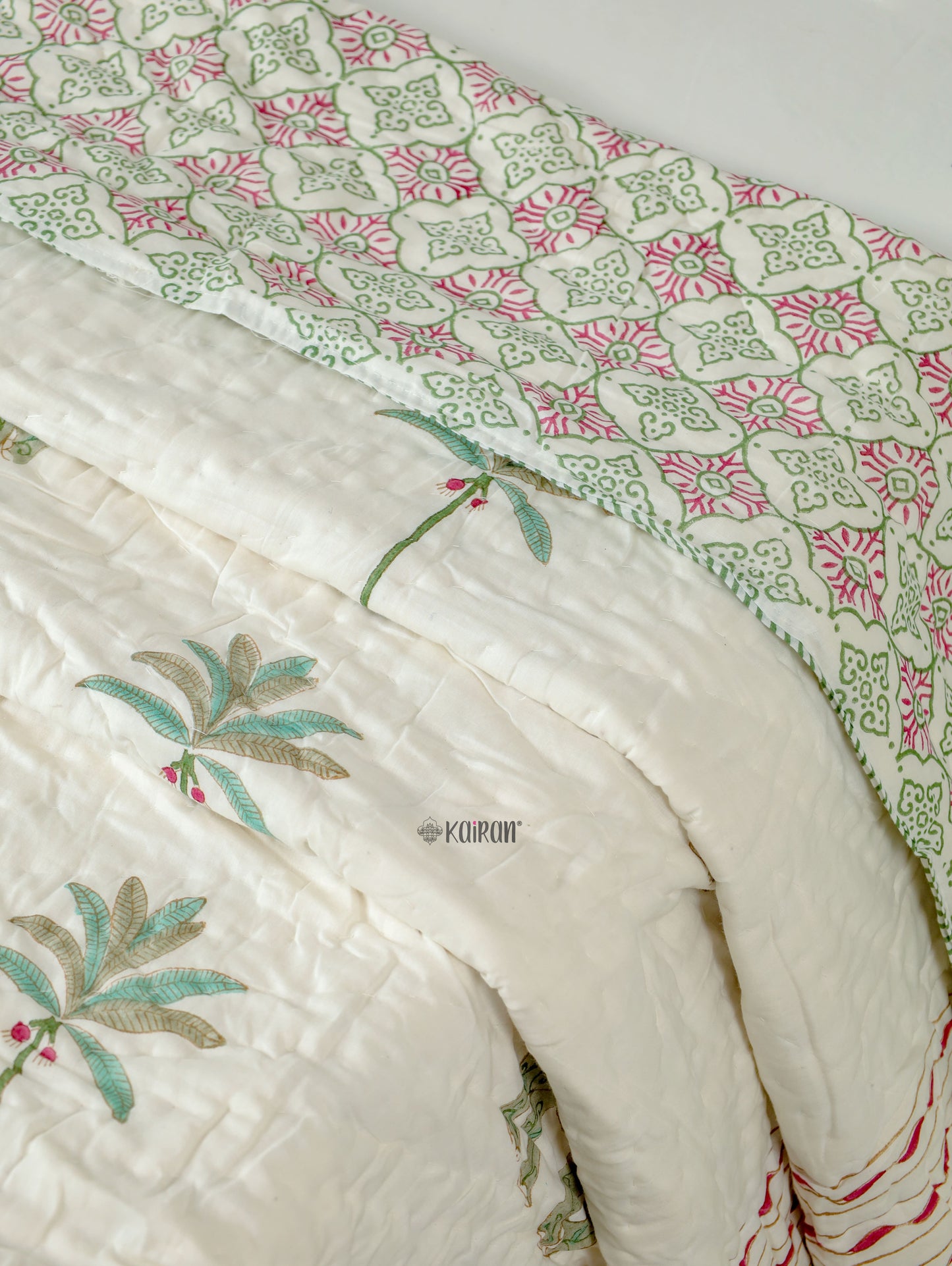 KERALA HAND BLOCK PRINTED QUILT