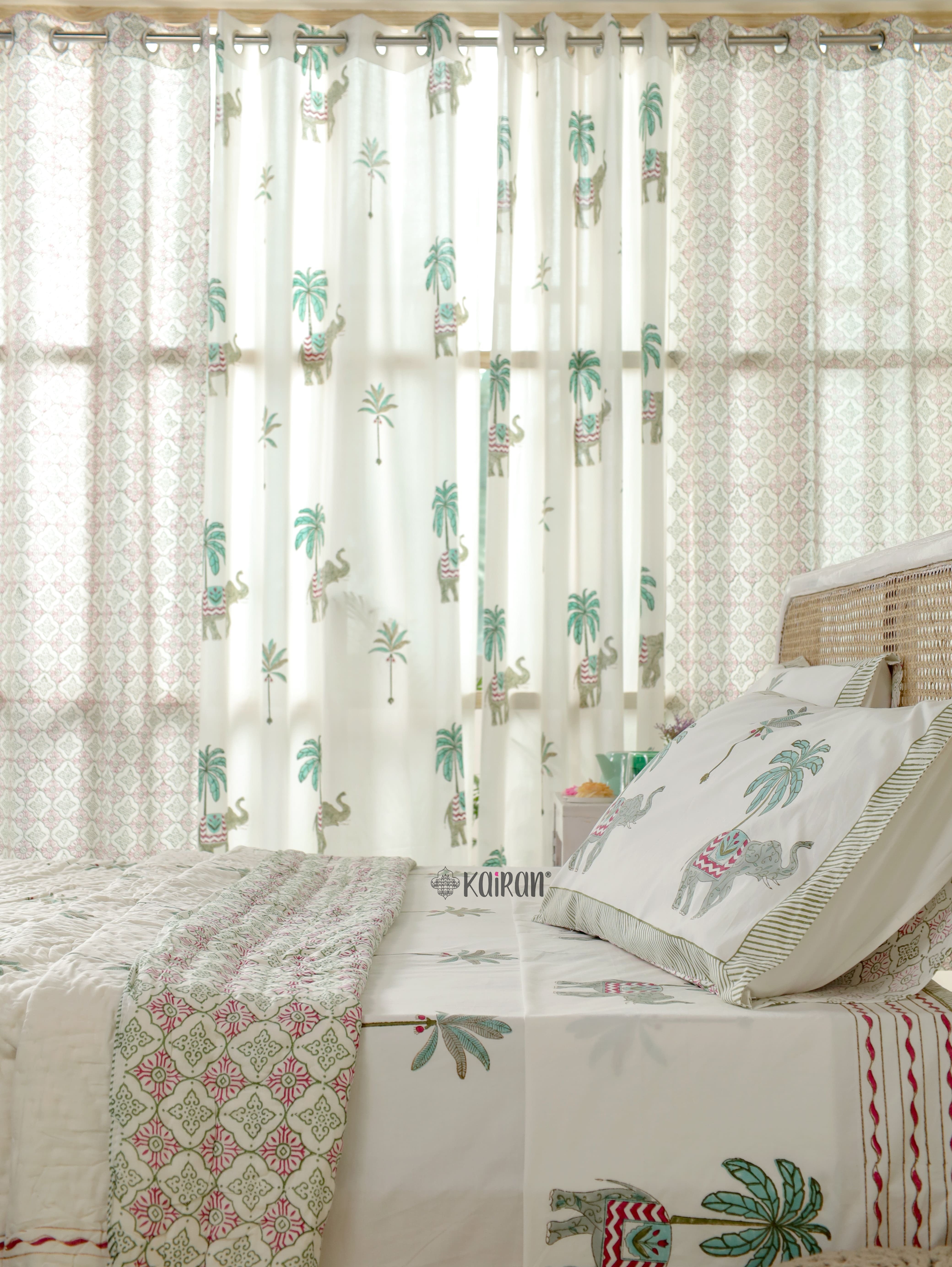 KERALA HAND BLOCK PRINTED BEDDING SET