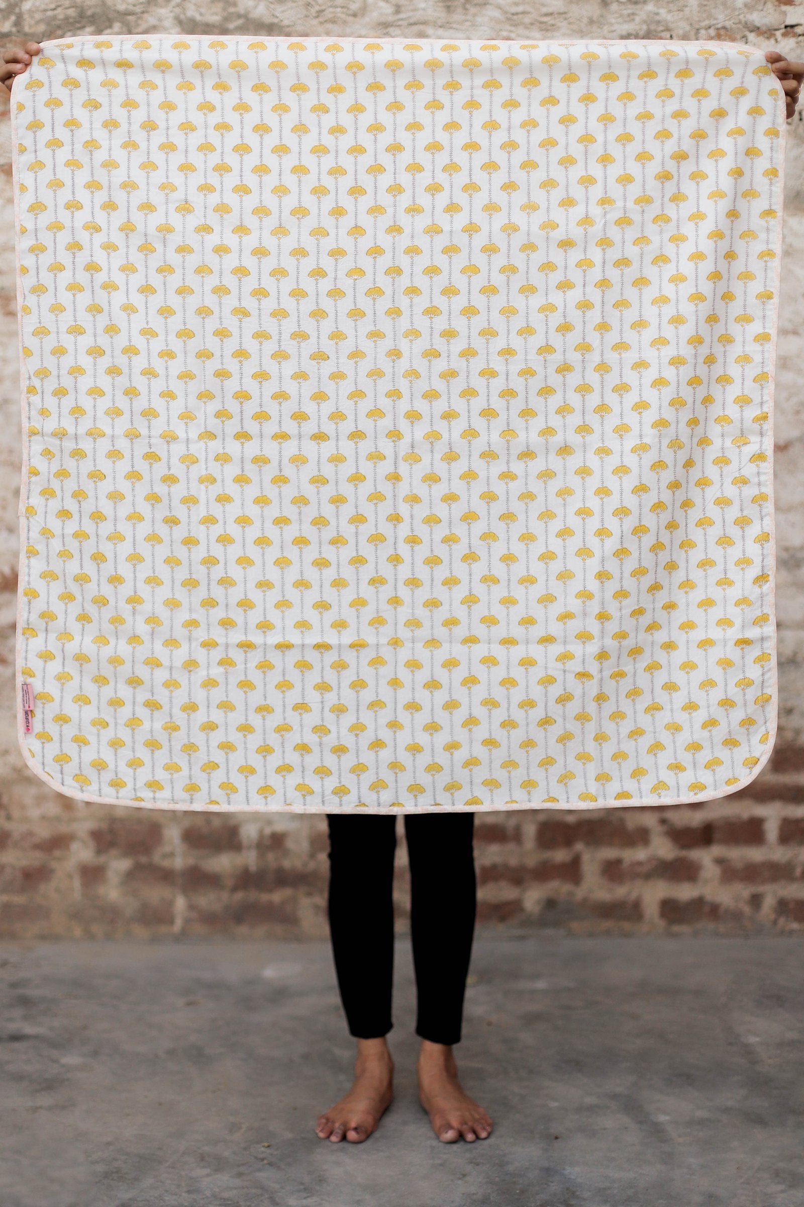 The Chirping Birds – Hand Block Print Reversible Triple Layered Cotton Dohar