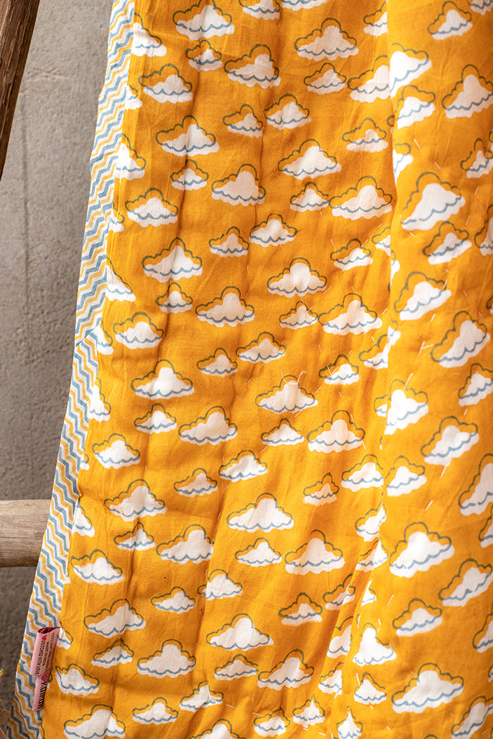 The Roaring Prince – Hand Block Print Reversible Cotton Quilt for Kids