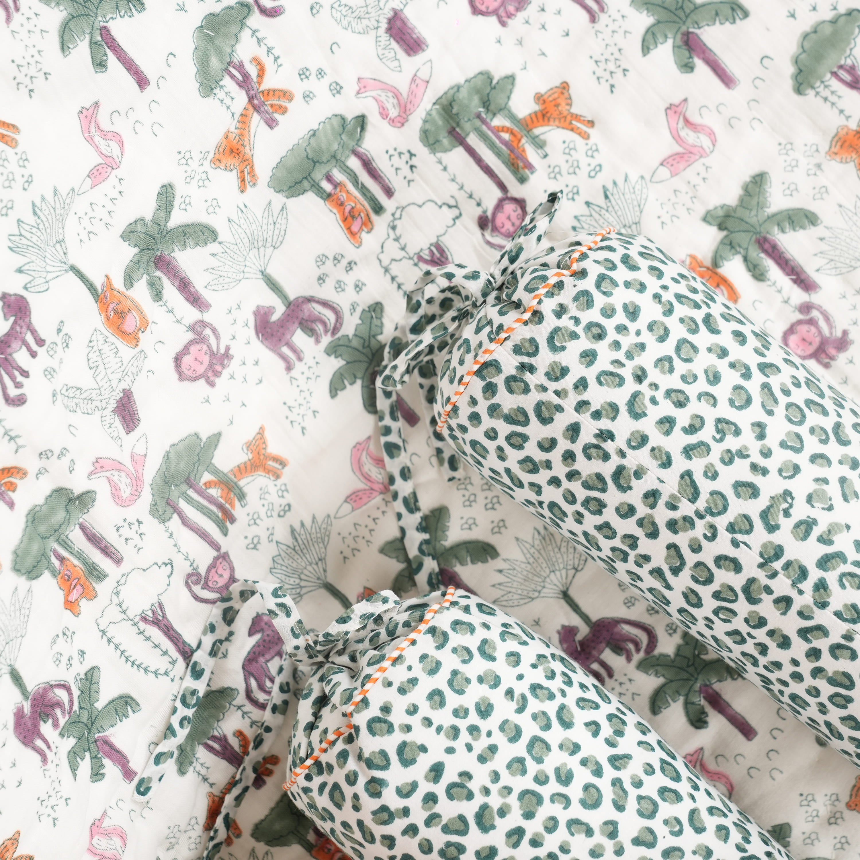 Jungle book– Hand Block Print Reversible Cotton Quilt for Kids