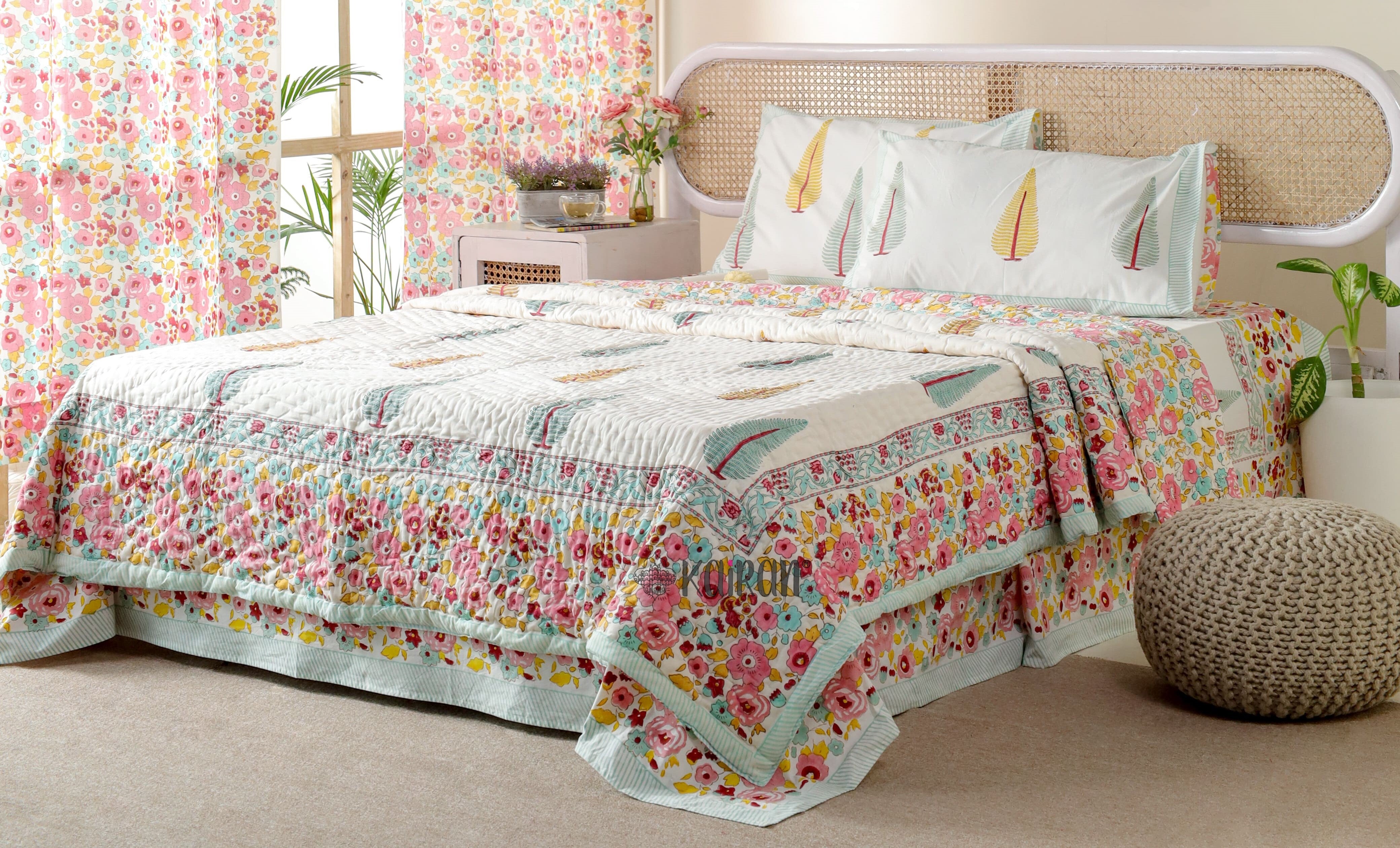 KOLKATA HAND BLOCK PRINTED BEDDING SET