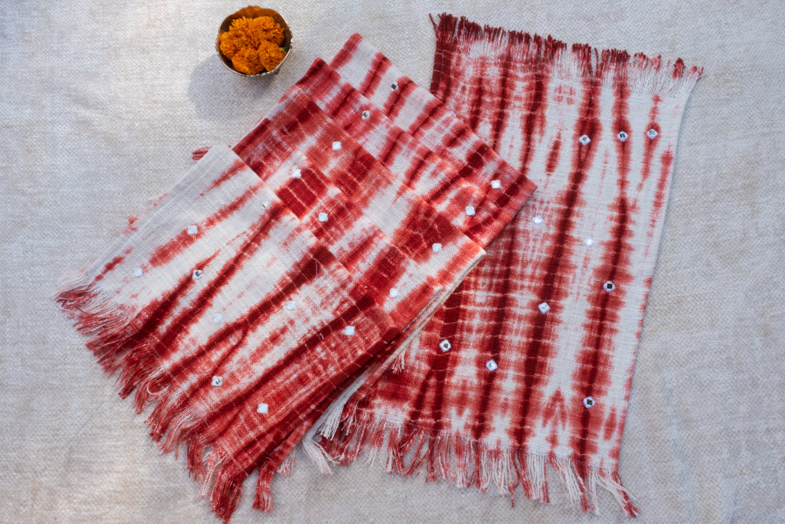 Rangsutra-Hand Block Print Cotton Mats Set Of 6