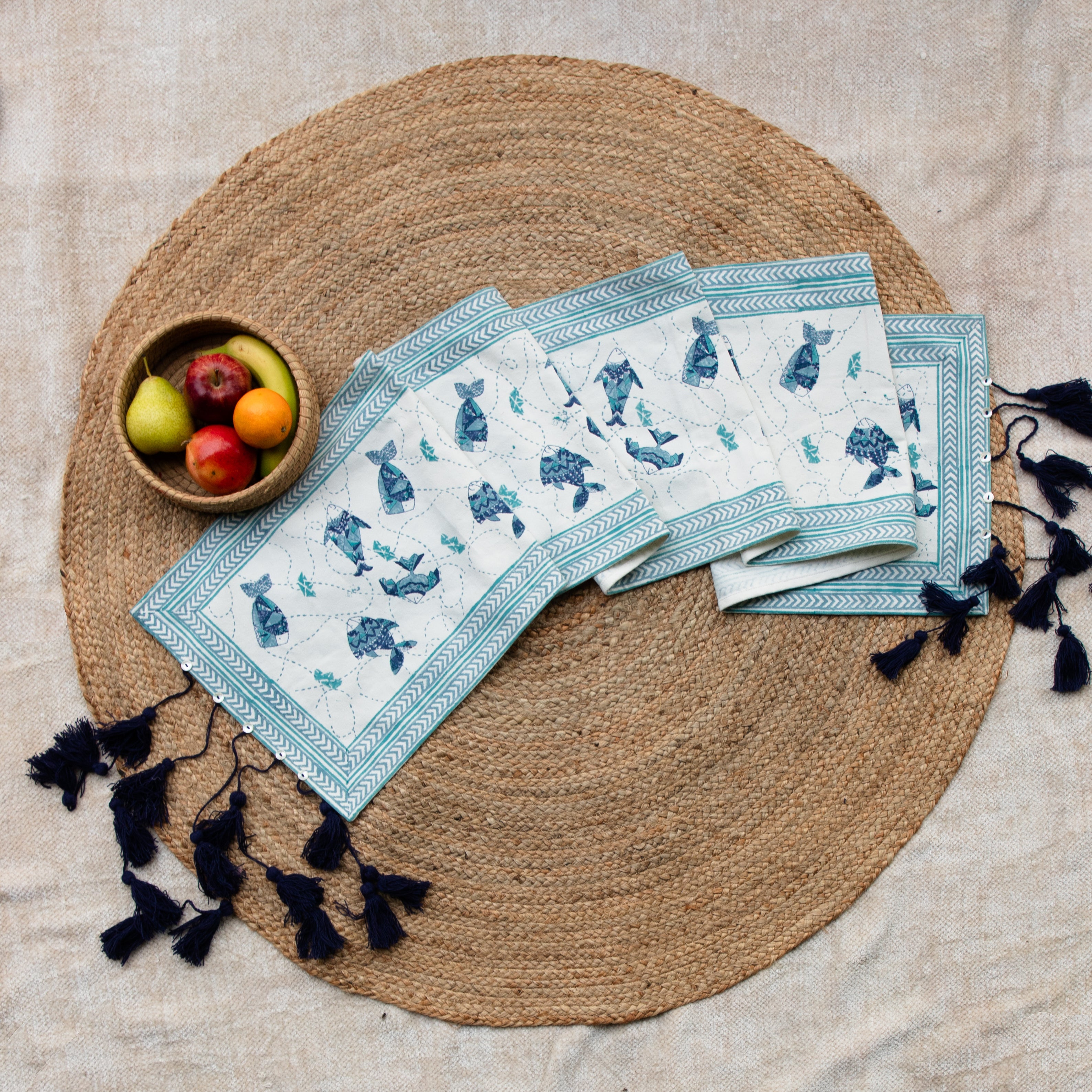 Machali Aur Naav Handcrafted Table Linen Gift Box