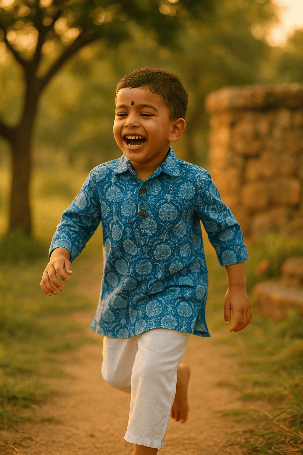 Blue Merigold Boys kurta set