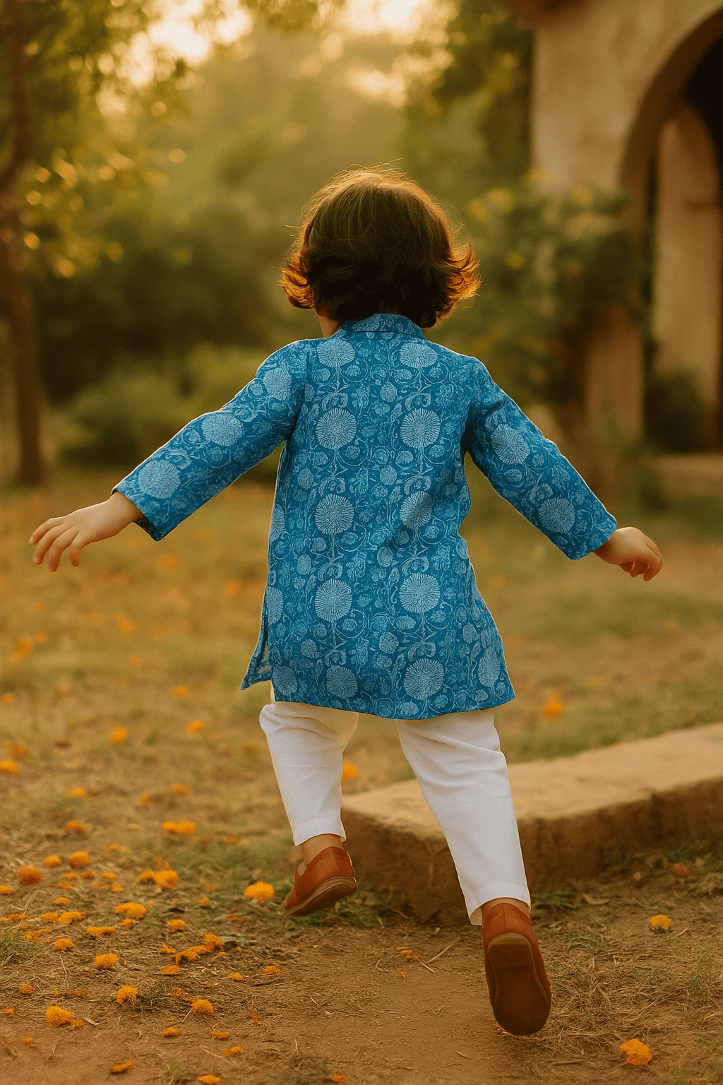 Blue Merigold Boys kurta set