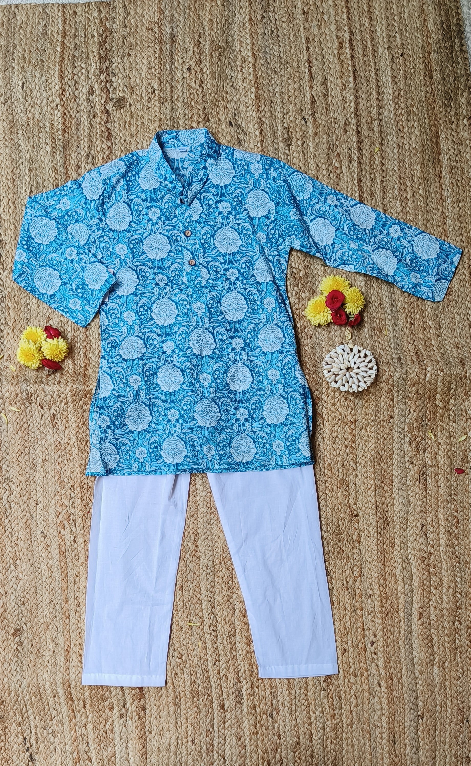 Blue Merigold Boys kurta set