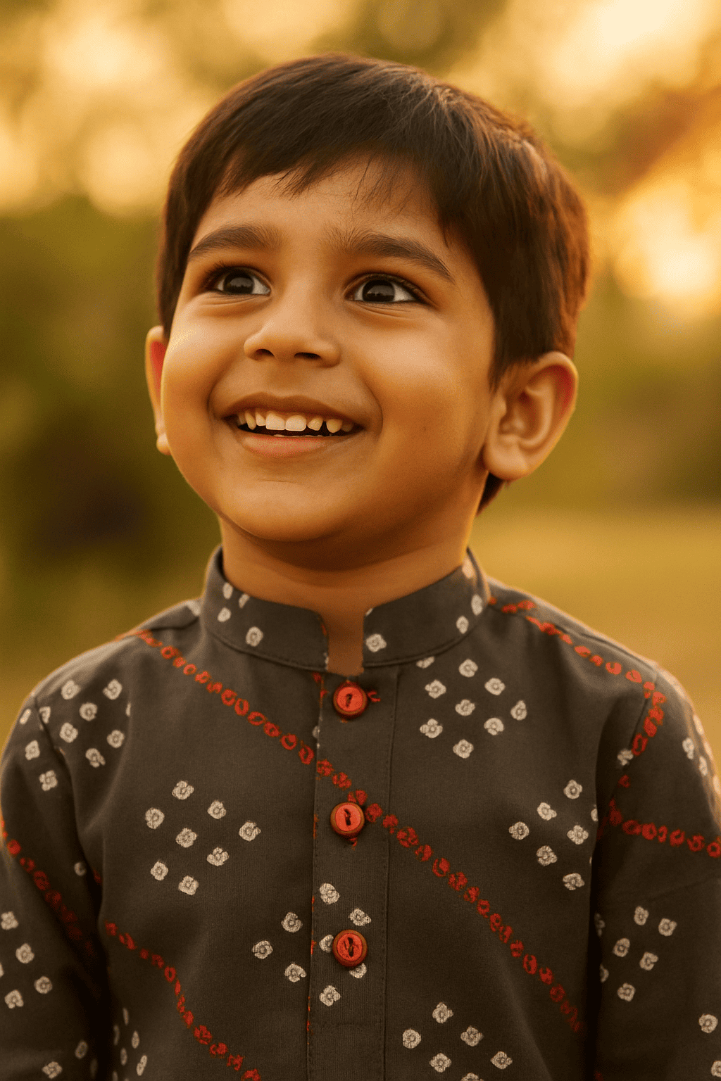 Bandhini kurta set for boys