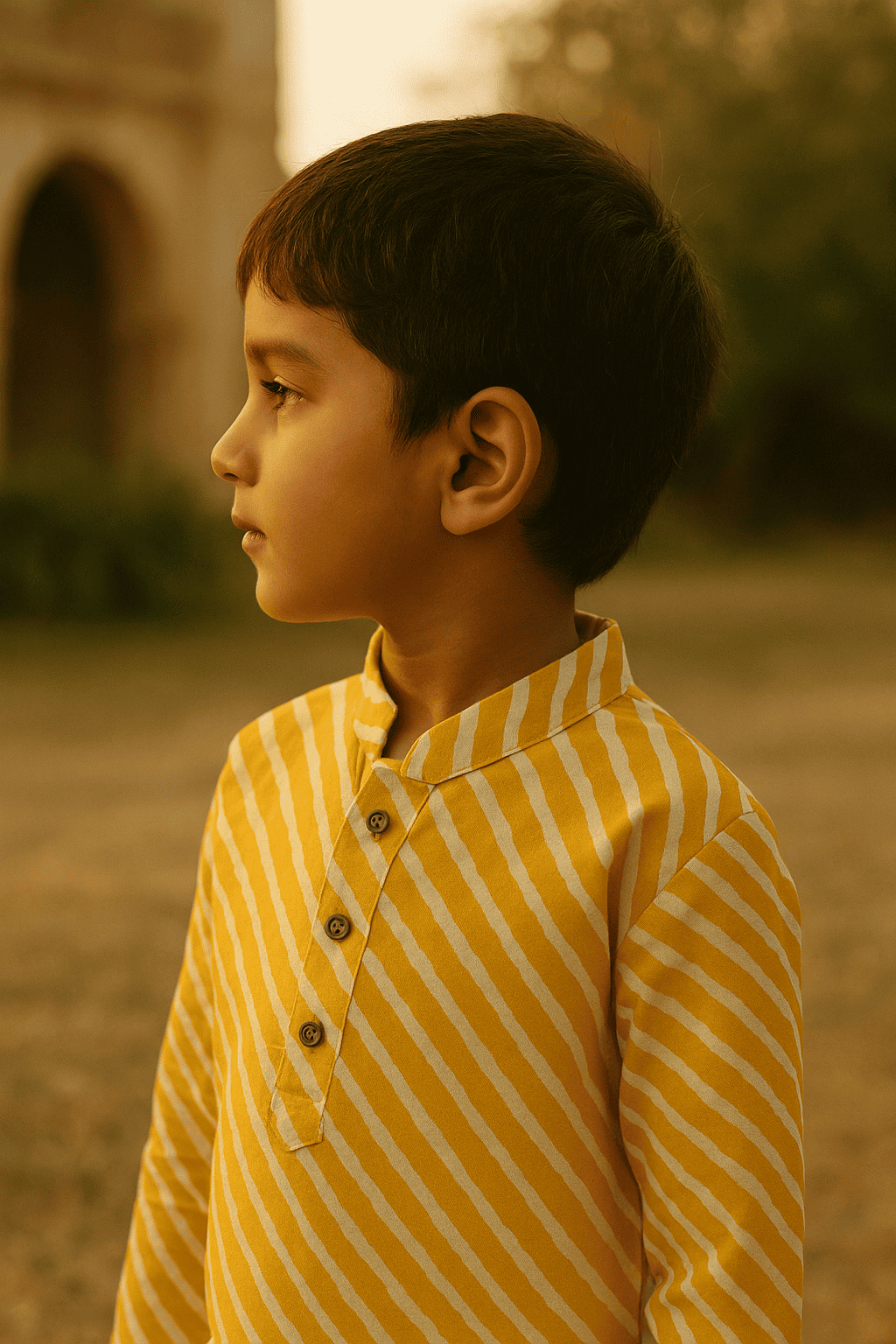 Yellow kurta set for boys