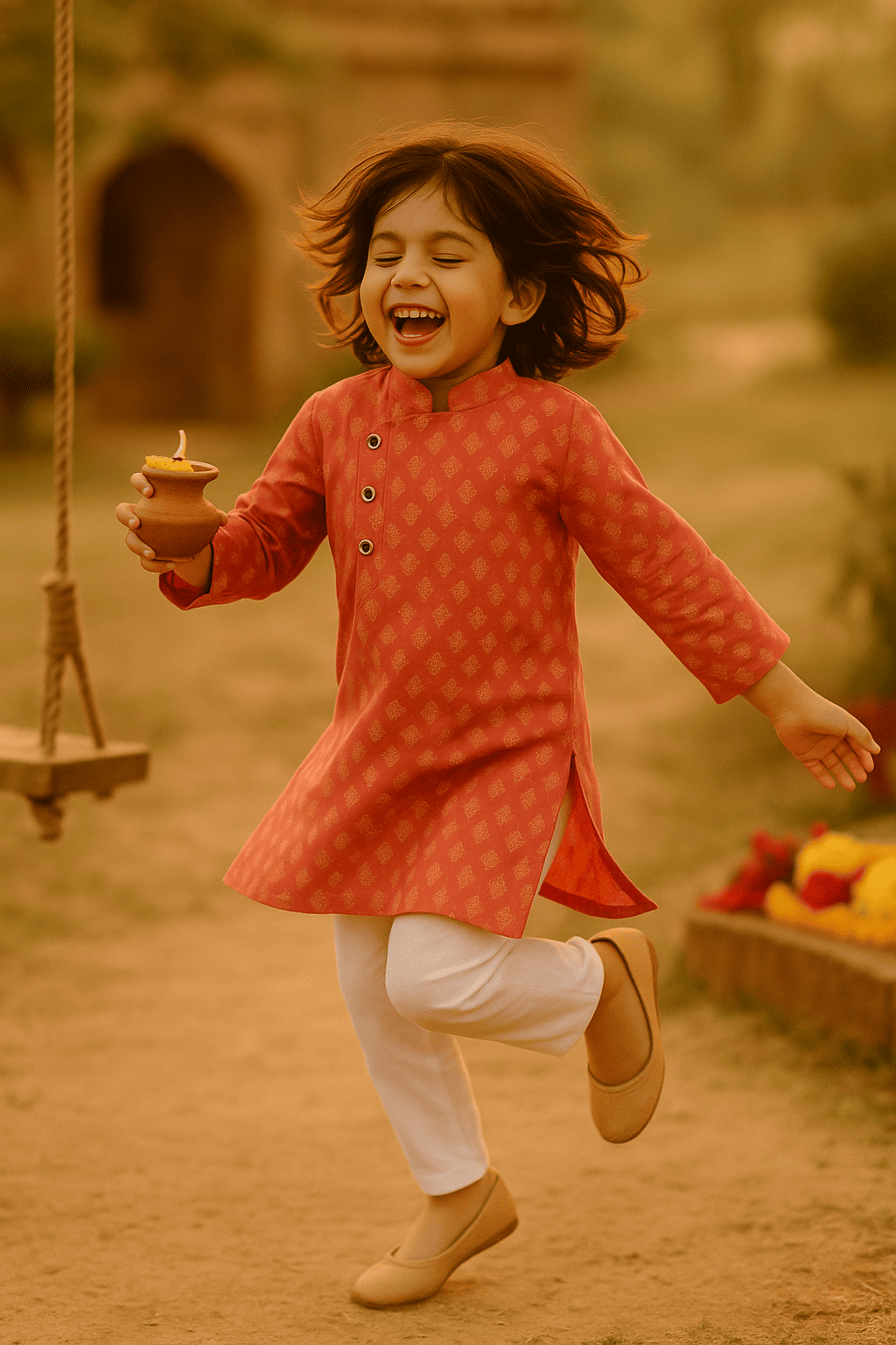 Boys pink kurta set