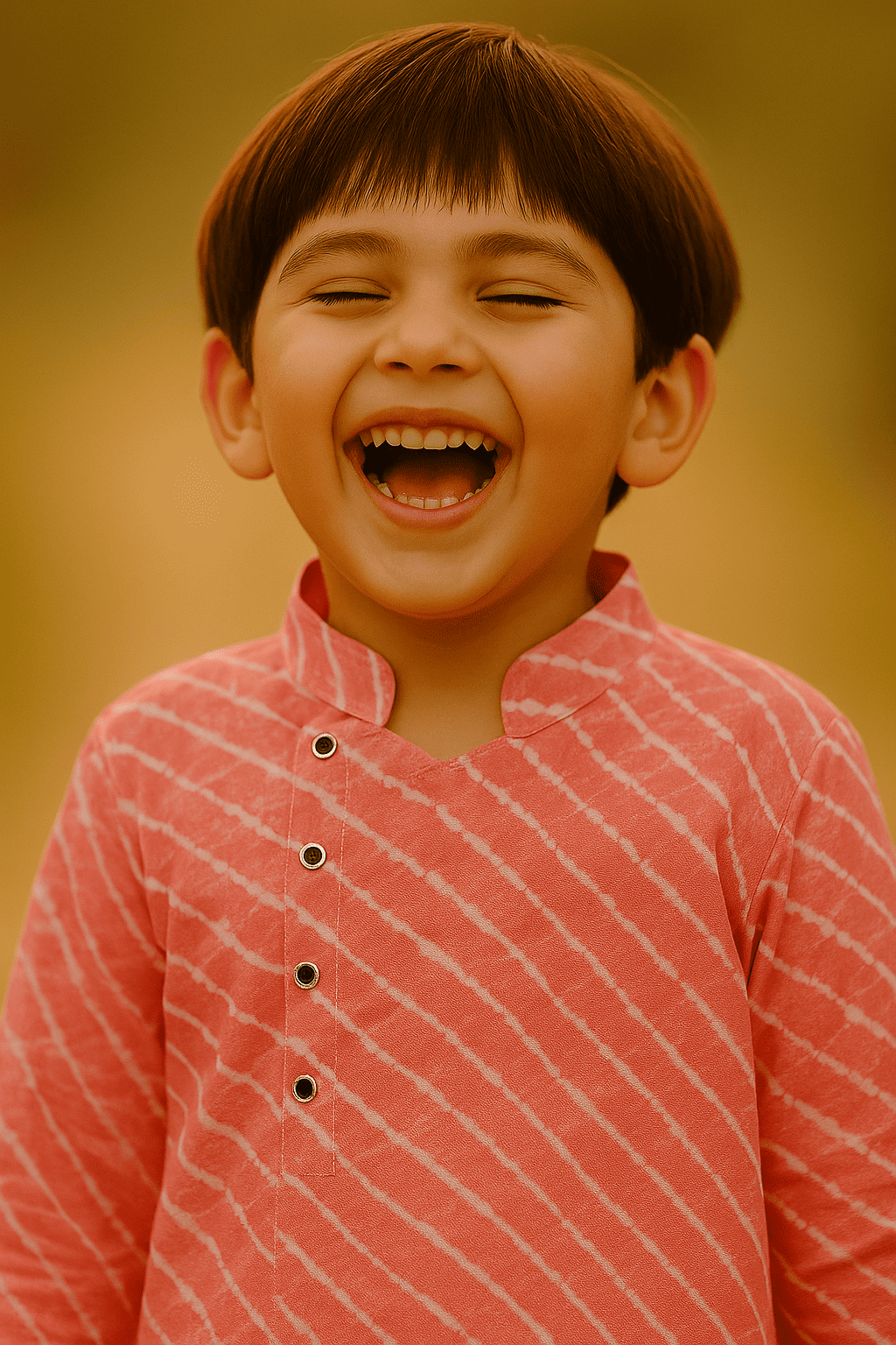 Pink leheriya boys kurta set
