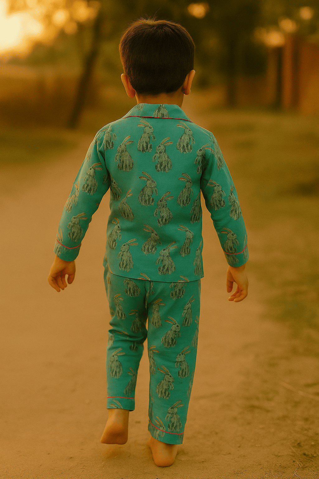 Printed night suit for boys